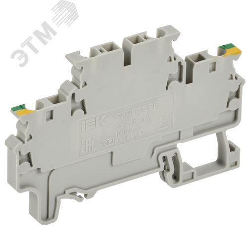 ARMAFIX Клемма пружинная 2 уровня заземляющая CXDL2.5 PE IEK - фото 1