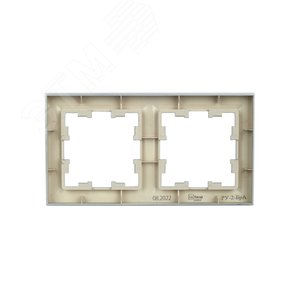 BRITE Рамка 2 поста РУ-2-БрА алюминий - фото 4