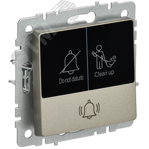 Изображение товара BRITE Кнопка звонка с индикацией для отелей 10А ВС10-1-9-БрШ шампань IEK (шт)