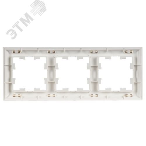 BRITE Рамка 3-местная РУ-3-БрАБ арктический белый/белый IEK - фото 4
