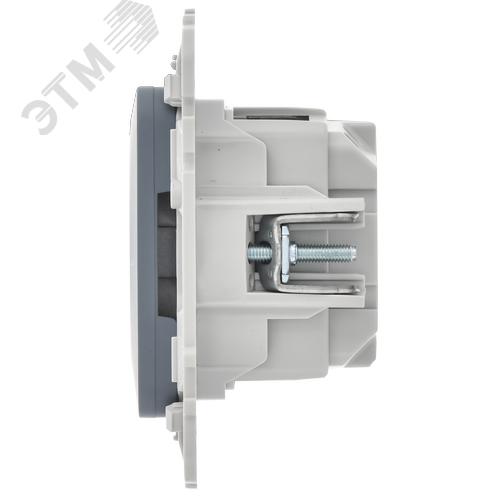 FLITE Розетка с заземлением с защитными шторками безвинтовое крепление 16А РСш11-1-ФлМ маренго IEK - фото 4