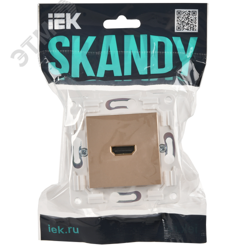 SKANDY Розетка HDMI SK-H01Sa песочный IEK - фото 2