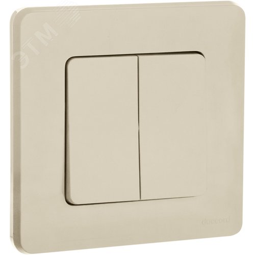 Выключатель 2-клавишный 10АХ безвинтовое крепление слоновая кость INSPIRIA - фото 5
