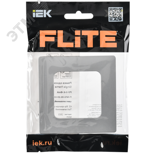 FLITE CLASSIC Рамка 1-местная РУ-1-К-ФлА алюминий IEK - фото 2