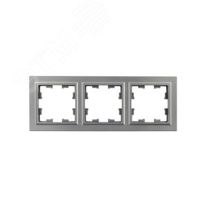 BRITE Рамка 3 поста РУ-3-БрС сталь - фото 2