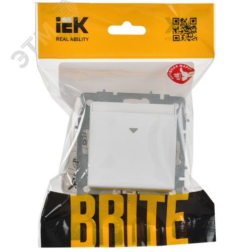 BRITE Выключатель карточный 30А ВС10-1-8-БрАБ арктический белый IEK - фото 6