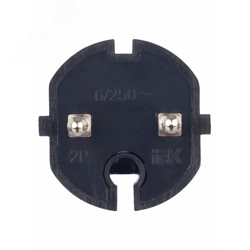 Вилка штепсельная черная 6 А - фото 4