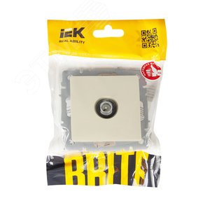 BRITE Розетка TV проходная РТВ10-0-БрКр бежевый - фото 6