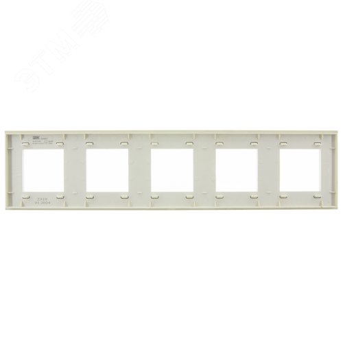 SKANDY Рамка 5-местная SK-F25B стекло беж. IEK - фото 3