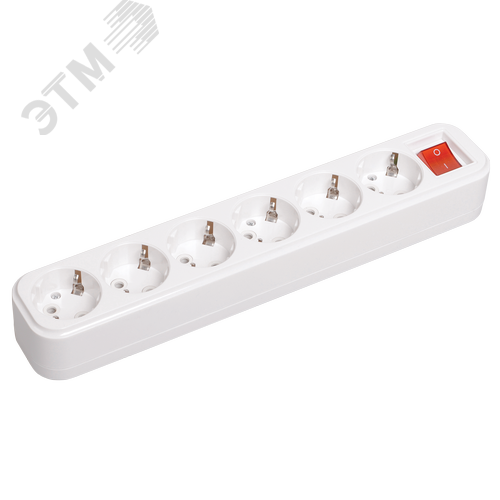 Изображение товара Розетка переносная разборная выключатель К06В 6 мест CLASSIC (шт)