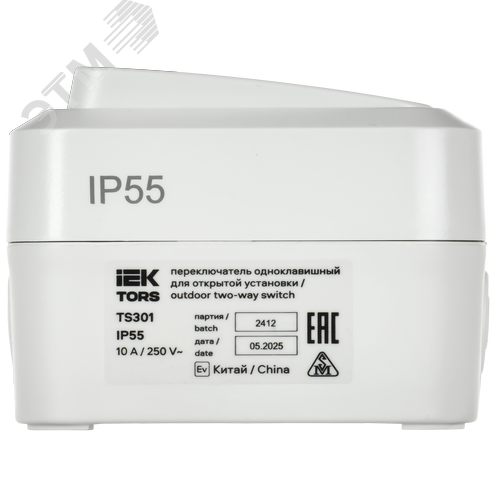 TORS Переключатель одноклавишный 10А IP55 TS301 белый IEK - фото 4