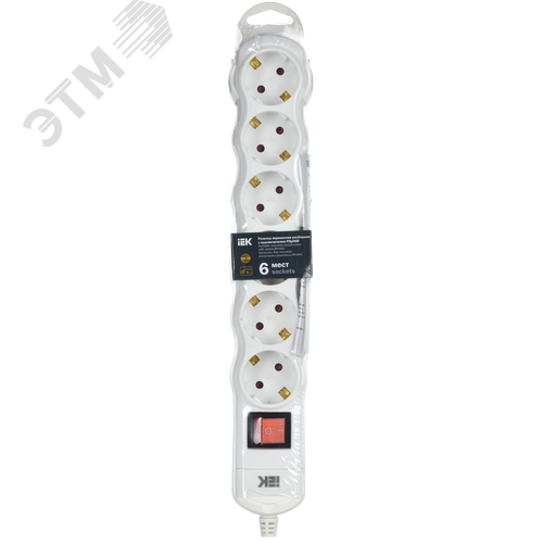 Розетка переносная разборная с выключателем РПр06В 6 мест - фото 2