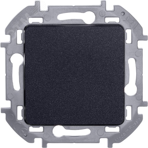 Выключатель 1-клавишный проходной 10АХ безвинтовое крепление антрацит INSPIRIA - фото 4