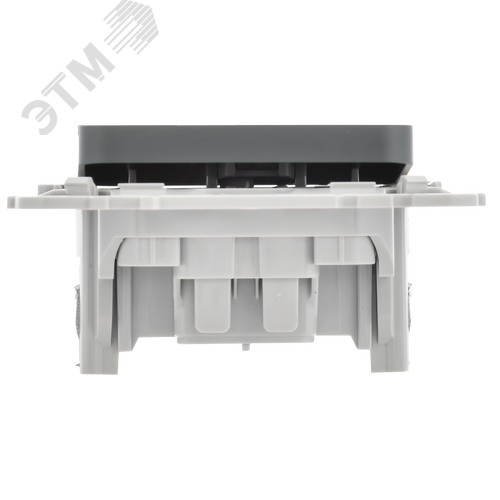 FLITE Выключатель 1-клавишный 10А ВС11-1-0-ФлМА мокрый асфальт IEK - фото 4