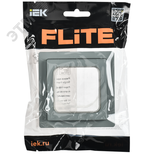 FLITE Рамка 1-местная IP55 Рпро-1-55-ФлС серый IEK - фото 2