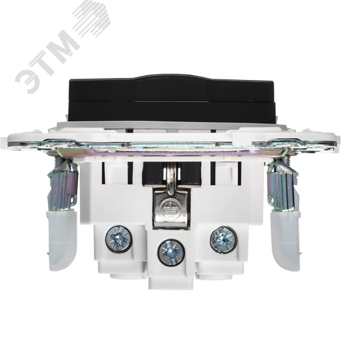 SKANDY Розетка 1-местная с заземлением с защитными шторками и крышкой 16А IP44 SK-R11Bl черный IEK - фото 3