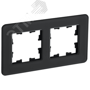Изображение товара BRITE Рамка 2 поста РУ-2-2-Бр стекло черный RE IEK (шт)