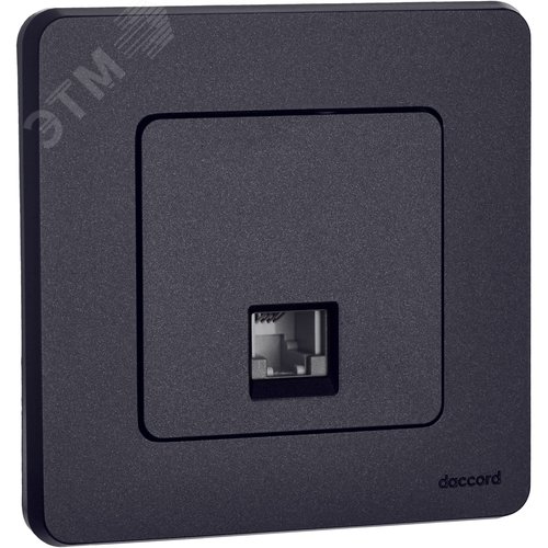 Розетка телефонная RJ11 антрацит INSPIRIA - фото 3