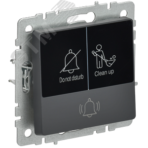 BRITE Кнопка звонка с индикацией для отелей 10А ВС10-1-9-БрГ графит IEK - фото 1