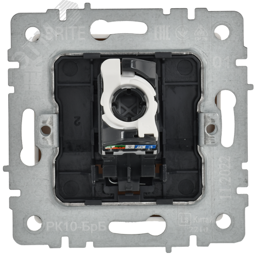 BRITE Розетка компьютерная RJ45 кат.5E РК10-БрБ белый - фото 4