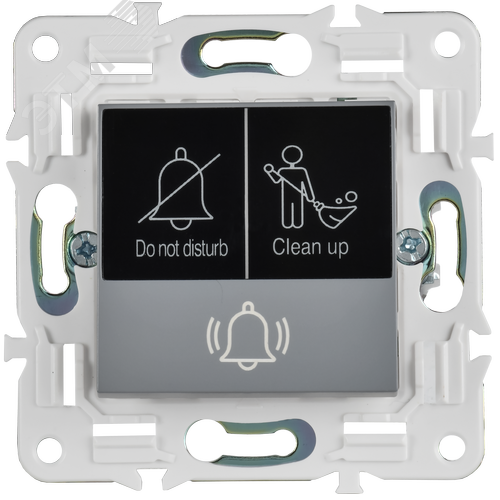 SKANDY Кнопка звонка с индикацией для отелей 10А SK-V17Gr серый IEK - фото 4