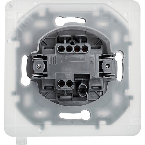 Выключатель 1-клавишный проходной 10АХ IP44 безвинтовое крепление антрацит INSPIRIA - фото 2