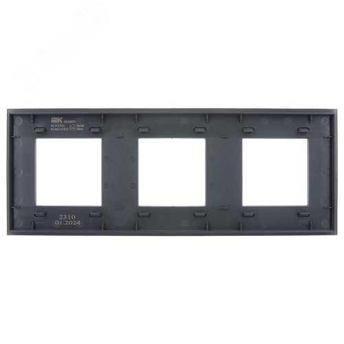 SKANDY Рамка 3-местная SK-F23G стекло графит IEK - фото 2