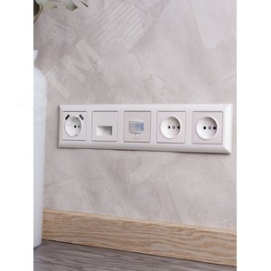 BRITE Рамка 5 постов РУ-5-Бр бежевый/жемчуг IEK - фото 5