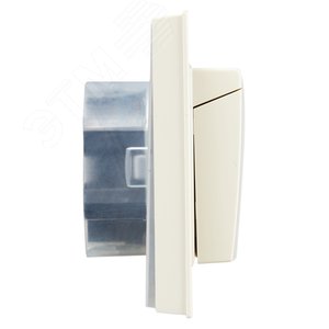 BRITE Розетка двойная с заземлением с защитными шторками и крышкой 16А в сборе IP44 РСбш12-3-44-БрКр бежевый - фото 3