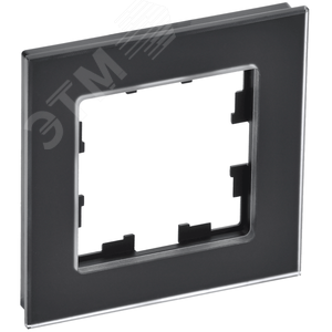 Изображение товара BRITE Рамка 1 пост РУ-1-2-Бр стекло черный матовый IEK (шт)