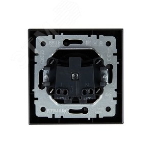 BRITE Розетка 1 пост без заземления без защитных шторок 10А в сборе РСР10-1-0-БрС сталь IEK - фото 4