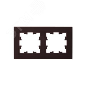 BRITE Рамка 2 поста РУ-2-2-БрТБ стекло темная бронза - фото 2