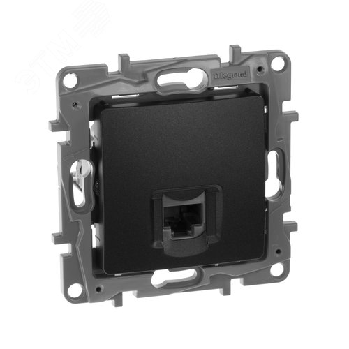 Изображение товара Розетка компьютерная RJ45 категория 5Е UTP антрацит ETIKA (шт)