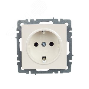 BRITE Розетка с заземлением без защитных шторок 16А РС11-1-0-БрЖ жемчуг - фото 2