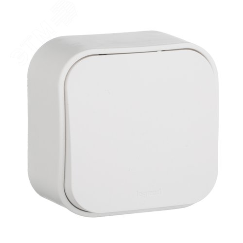 Изображение товара Выключатель 1-клавишный для открытой установки проходной 10А белый QUTEO (шт)