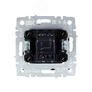 BRITE Выключатель одноклавишный проходной 10А ВС10-1-6-БрШ шампань - фото 5