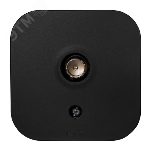 Розетка для открытой установки TV тип звезда черный матовый QUTEO - фото 4