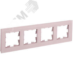 Изображение товара BRITE Рамка 4 поста РУ-4-2-Бр стекло розовый матовый IEK (шт)
