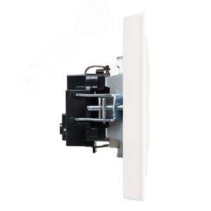 BRITE Розетка 1 пост с заземлением с защитными шторками 16А в сборе РСР14-1-0-БрЖ жемчуг IEK - фото 3