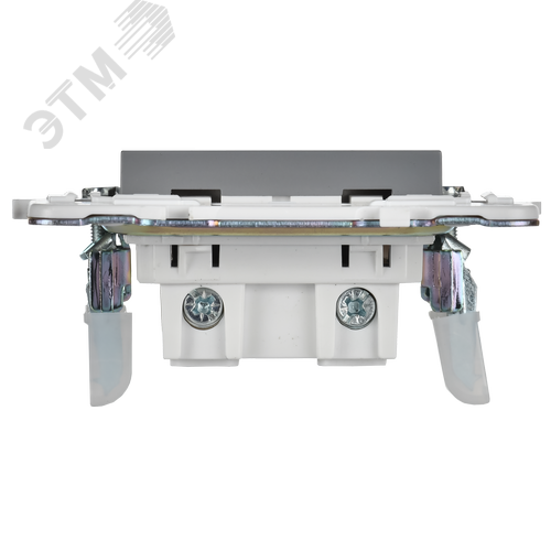 SKANDY Розетка без заземления с защитными шторками 10А SK-R01Gr серый IEK - фото 2