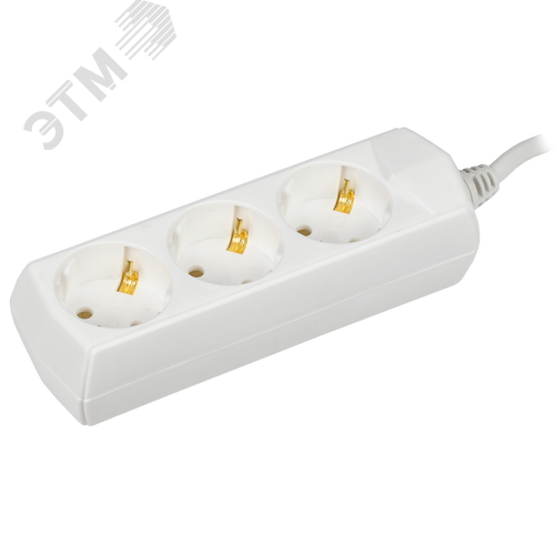 Изображение товара Удлинитель бытовой У03 3 места 2P+PE/5м 3х1мм2 10А/250В GENERICA (шт)