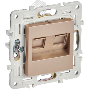 SKANDY Розетка компьютерная двойная RJ45 кат.6 SK-K04Sa песочный IEK - фото 1