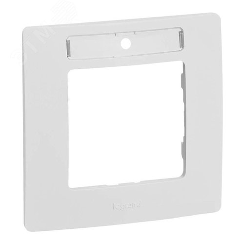 Изображение товара Рамка 1-местная с держателем для маркировки белый ETIKA (шт)