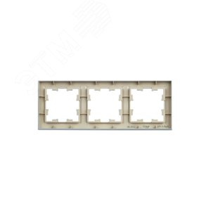 BRITE Рамка 3 поста РУ-3-БрА алюминий - фото 5