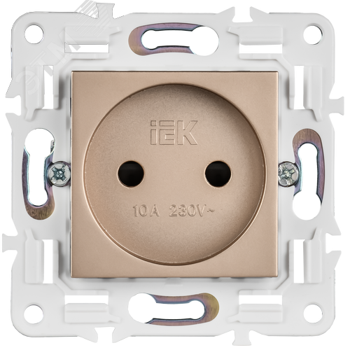 SKANDY Розетка с заземлением с защитными шторками 16А SK-R04Sa песочный IEK - фото 4