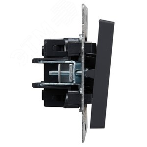 BRITE Выключатель двухклавишный с индикацией 10А ВС10-2-1-БрГ графит - фото 3