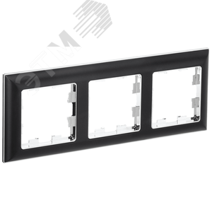 Изображение товара BRITE Рамка 3 поста РУ-3-Бр хром/черный IEK (шт)
