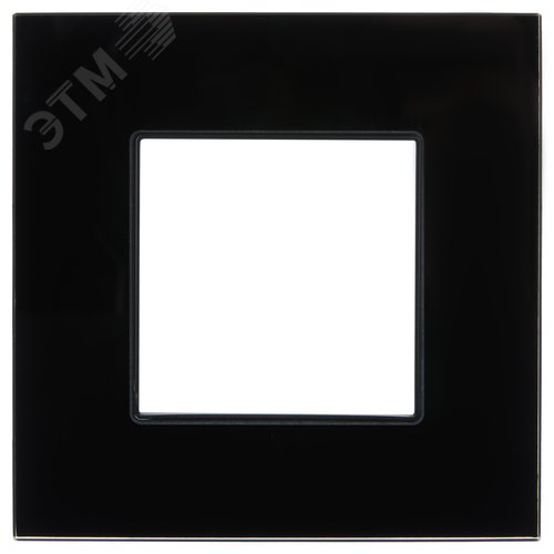 SKANDY Рамка 1-местная SK-F21Bl стекло черный IEK - фото 2