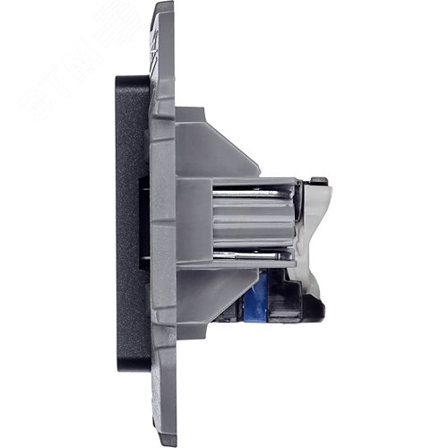 Розетка компьютерная RJ45 категория 6 UTP антрацит INSPIRIA - фото 5