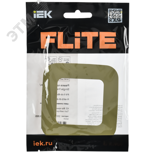 FLITE ARTISTIC Рамка 1-местная РУ-1-А-ФлО оливковый IEK - фото 2